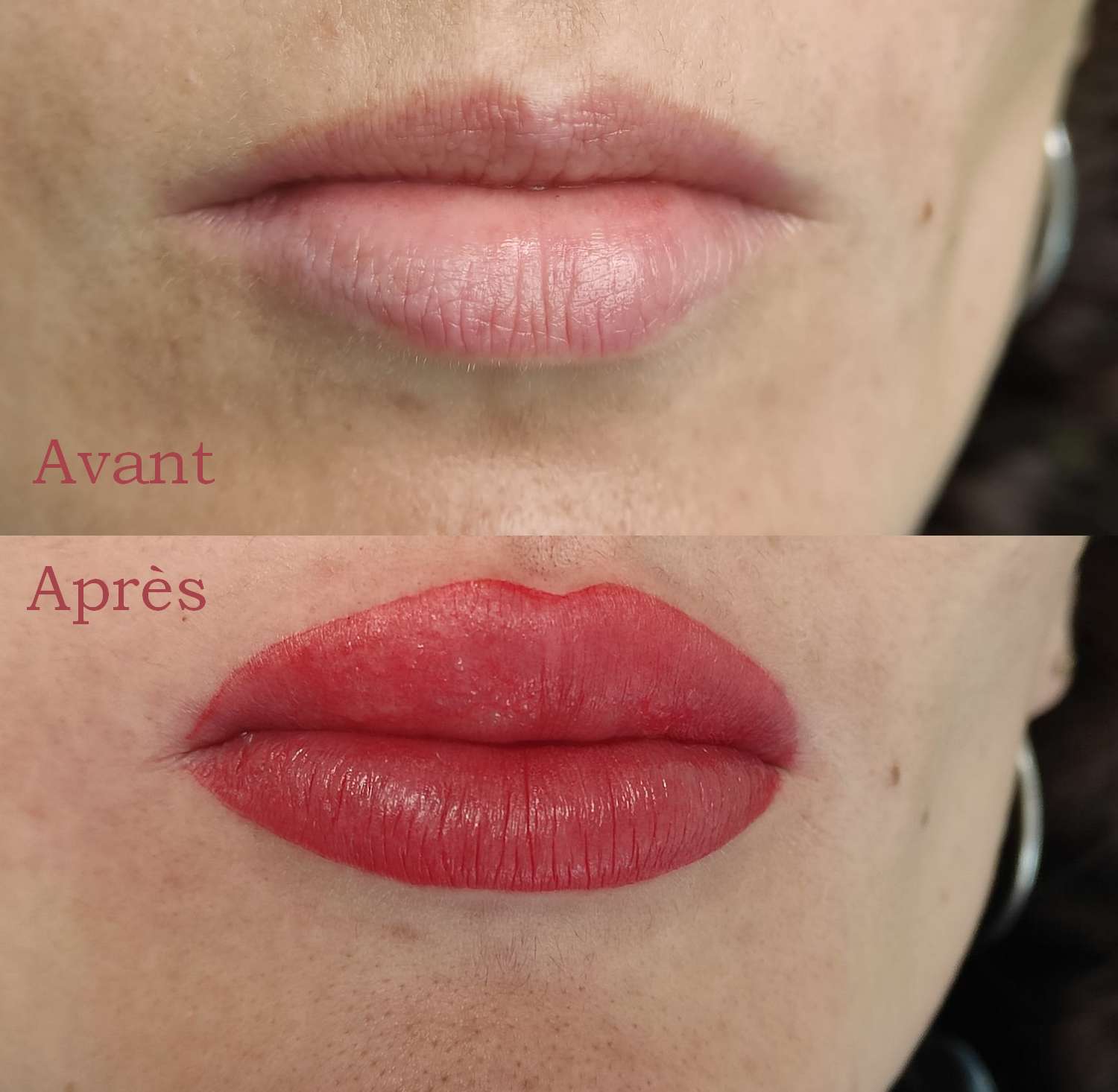 Avant Apr S Maquillage Permanent L Vres Constance Rose